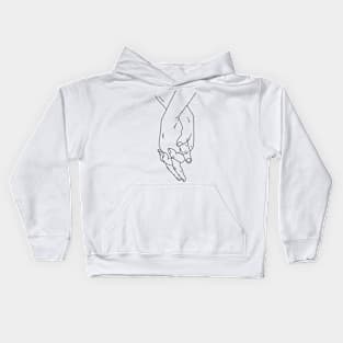 Holding Hands Stroke Kids Hoodie